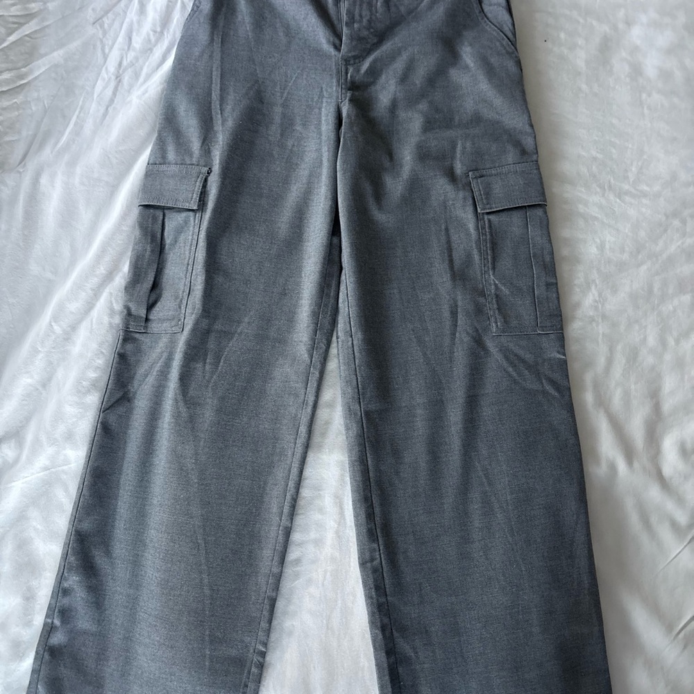 H&M Women's Charcoal Straight Leg Pants